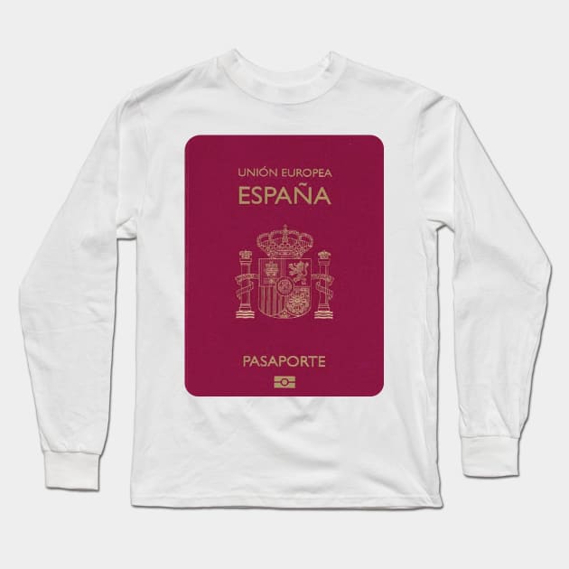 Spain Passport Long Sleeve T-Shirt by Islanr
